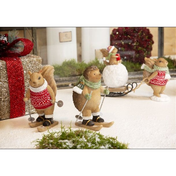 La Vida Julefigur Egern Pindsvin p ski