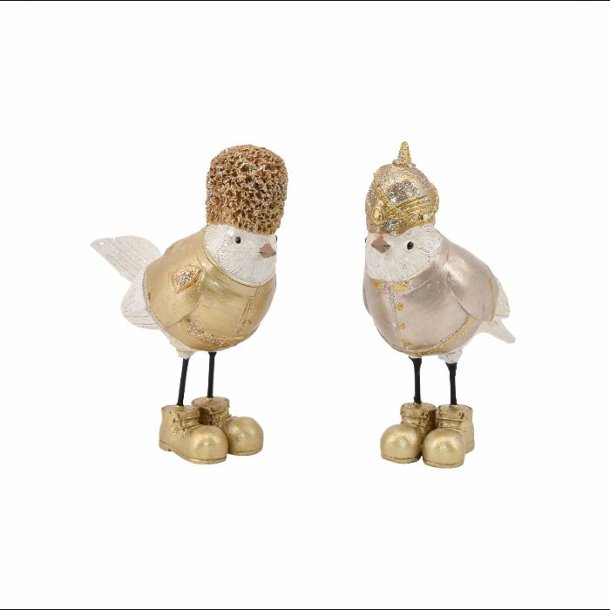 Dekorationsfugle i guld tj