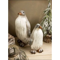 Pingviner hvid/gr i 2 strrelser