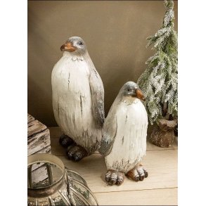 Pingviner hvid/gr i 2 strrelser