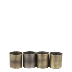 Lysholder m. magnet H2,5/2 cm - antique messing - 1 st: 4 stk.