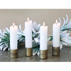 Lysholder m. magnet H2,5/2 cm - antique messing - 1 st: 4 stk.