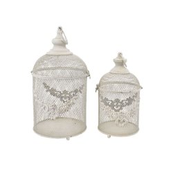 Lanternebure  antik hvid i 2 strrelser 