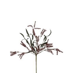 Rosa blomst med grnne blade