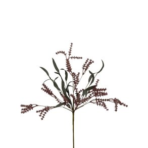 Rosa blomst med grnne blade