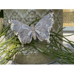 Sommerfugle i 3 farver og hvid aftegning str. L12 cm