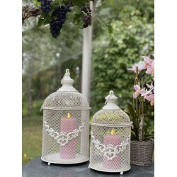 Lanternebure  antik hvid i 2 strrelser 