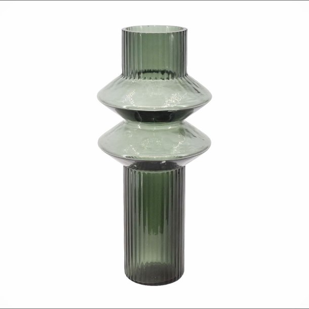 Vase klar grn i lille og stor strrelse Athena vase stor H34 cm.