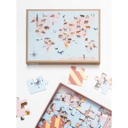 VISSEVASSE puslespil verdenskortet