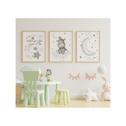 Plakat A4/A3 - "Be strong" flodheste baby 