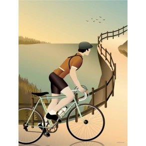 Plakat 30 x 40 cm Cycling in the hills