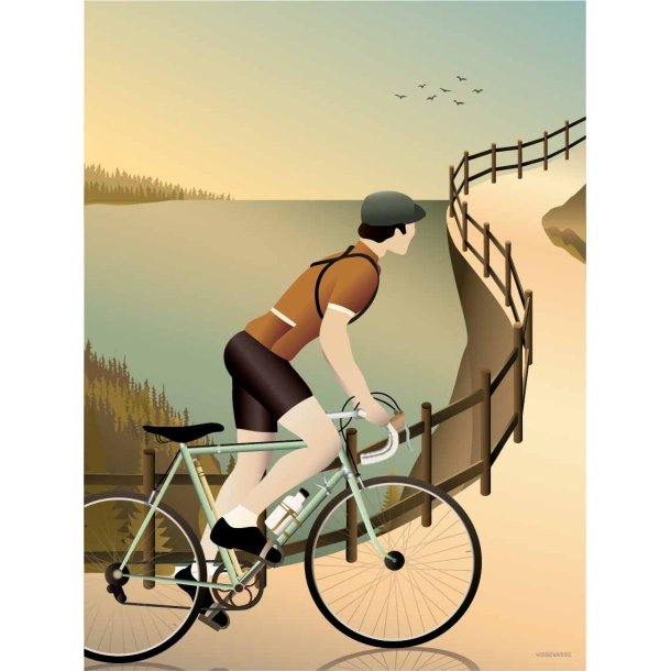 Plakat 30 x 40 cm Cycling in the hills