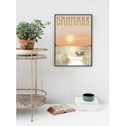 Plakat i str. 30 x 40 cm og 50 x 70 cm "DANMARK Klitterne "