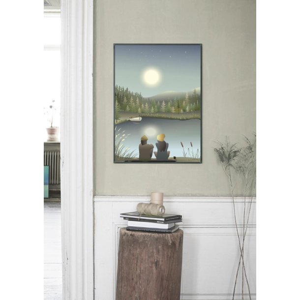 Plakat i str. 30 x 40 cm og 50 x 70 cm "Moonlight with you" Plakat str. 50 x 70 cm