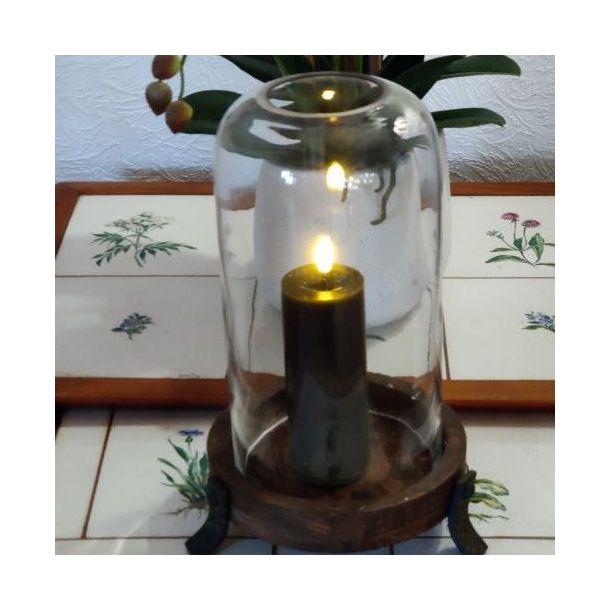 LED bloklys D5 cm x H12,5 cm grn