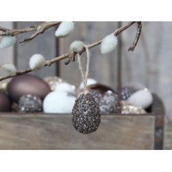 Pskeg til ophng - mrk guldglimmer glimmer str. H4/3 cm