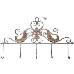 Knager�kke med 5 knager - Antique guld - L56 cm