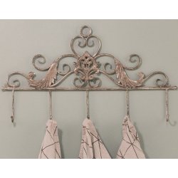 Knager�kke med 5 knager - Antique guld - L56 cm