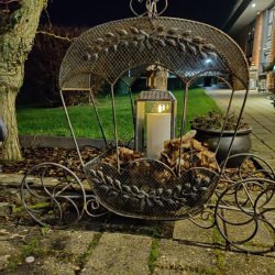 Udendrs LED hvid bloklys 3D statisk real flamme ml: D 7,5 cm x H 20 cm