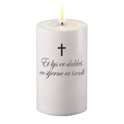 LED Gravlys "Et lys er slukket, en stjerne er tndt" 