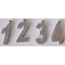 Adventstal til ophng: 1 st guld, slv og zink farvet