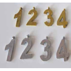 Adventstal til ophng: 1 st guld, slv og zink farvet