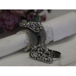 Servietring m. kongekrone 