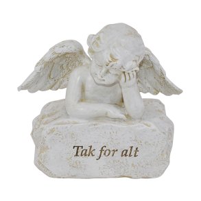 Gravpynt-Engel p� sten 