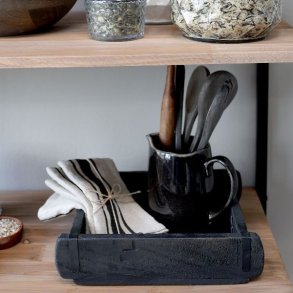 sort murstensform til opbevaring af k�kkenredskaber