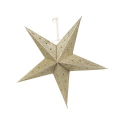 Julestjerne - guld glimmer 