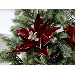 Julestjerne kunstig dekorationsblomst