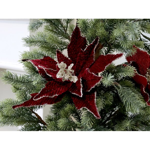 Julestjerne kunstig dekorationsblomst
