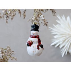 Chic Antique Ornament - Vintage snemand  til ophng, H11,5 cm