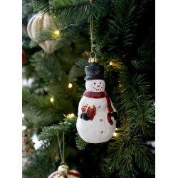 Chic Antique Ornament - Vintage snemand  til ophng, H11,5 cm