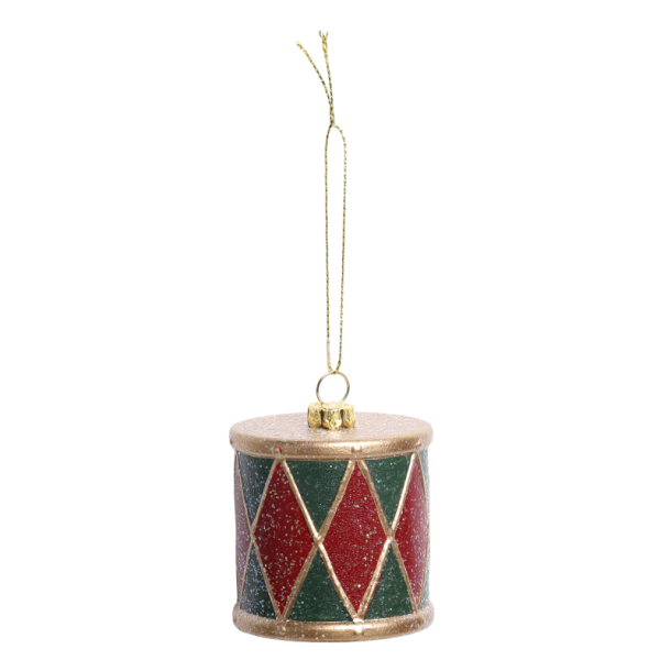 Chic Antique Ornament - Vintage tromme til ophng, H6 cm