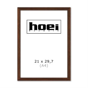 Ramme i m�rk massiv eg A4  21x 29,7 cm