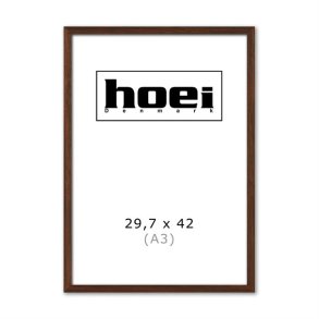 Ramme i m�rk massiv eg A3 29,7 x 42 cm