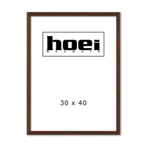 Ramme i m�rk massiv eg 30 x 40 cm