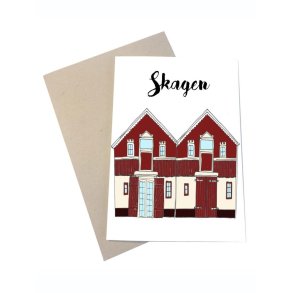 Postkort - souvenierkort Skagen - De rde pakhuse 