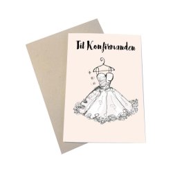 Tillykke kort - konfirmanden/pige