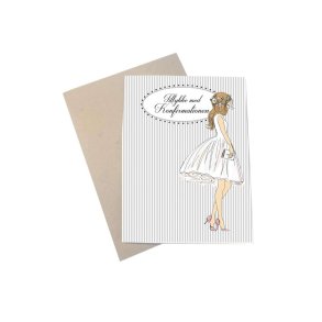 Tillykke kort - konfirmationskort - pige