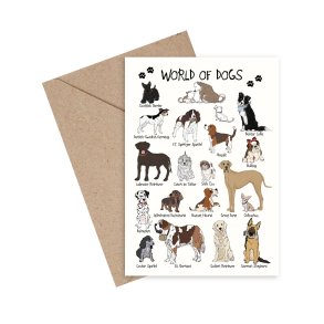 Kort med hundemotiv  - World of dogs