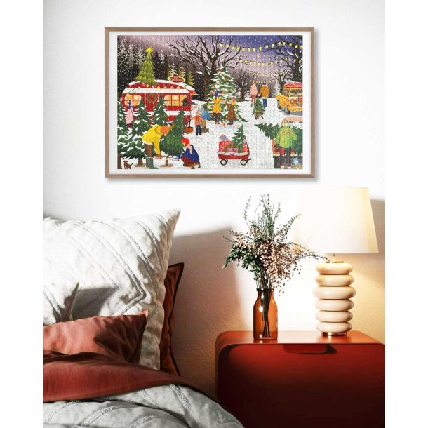VISSEVASSE � Puslespilsjulekalender � Christmas Trees &amp; Snowflakes - 1.000 brikker
