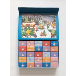 VISSEVASSE � Puslespilsjulekalender � Christmas Trees &amp; Snowflakes - 1.000 brikker
