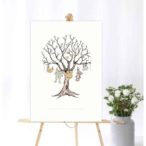 Plakat - Barnedbstr til fingerprint m/regnbuefarver stempel