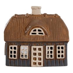 Keramikhus Bl til fyrfadslys - Det Gamle Apotek