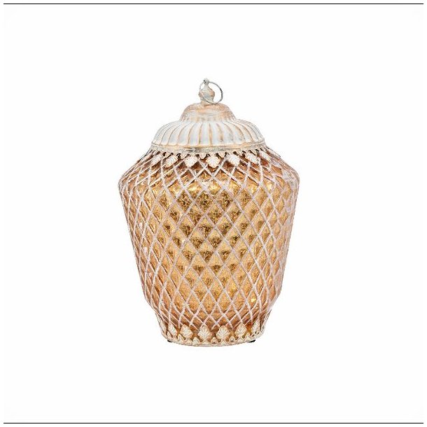 Ivy LED-lanterne i guld stor