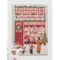 Mini-puslespil med 150 brikker og julebutiksmotiv.  VISSEVASSE Little Christmas Shop