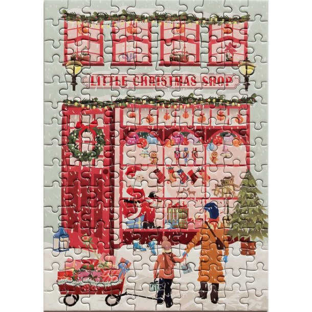 VISSEVASSE - Puslespil - Little Chrismas Shop med 150 brikker