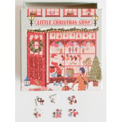 ISSEVASSE Little Christmas Shop mini-puslespil med 150 brikker og julebutiksmotiv.